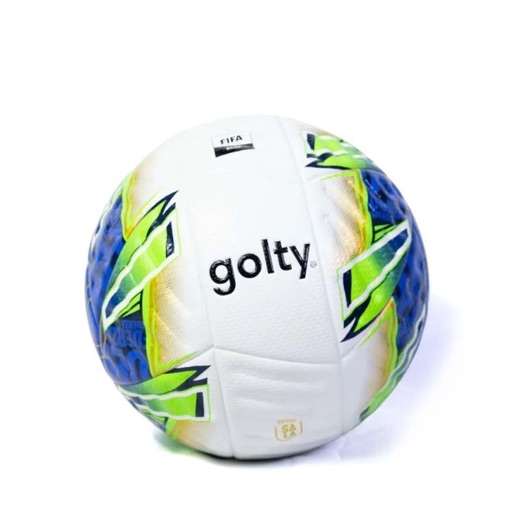 Balón de fútbol sala Golty Profesional Tributo Thermobonded, blanco y azul